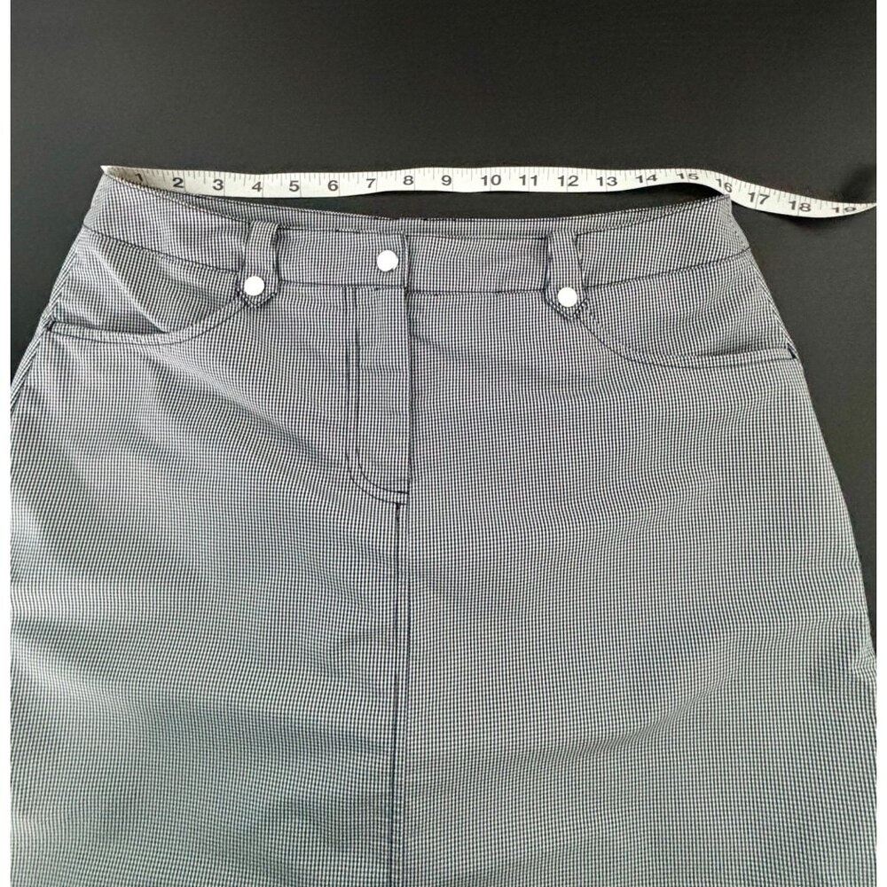 IBKÜL Golf Skort 8 Gingham Check Pleated Hem UPF 50 Activewear Tenniscore Preppy - Picture 7 of 13